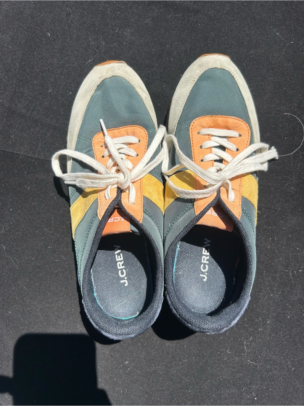 J. Crew Men's Retro Runner Sneakers - Teal/Orange/Yellow